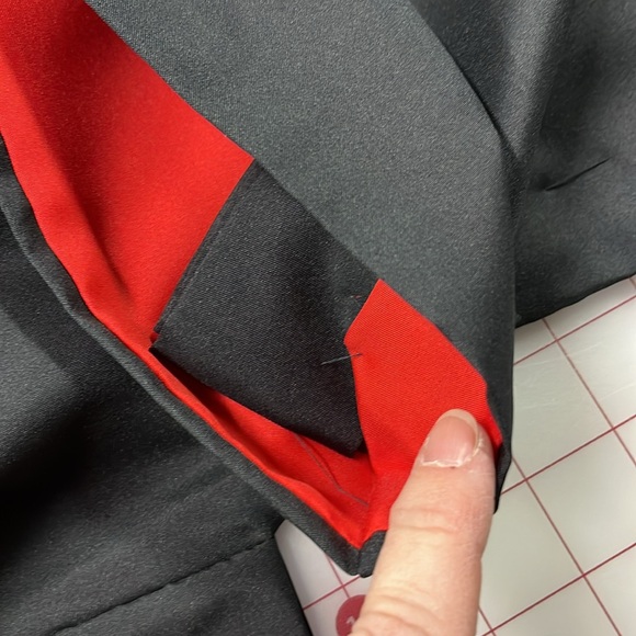 JAPANESE KIMONO NWT Floral Embroidery Red Lined w/ Pink Obi Black Obijime O/S - Picture 10 of 16